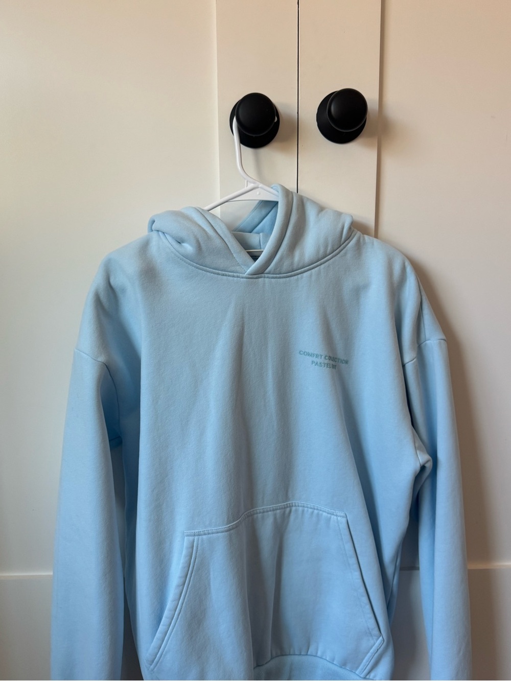 Comfrt Pastel Hoodie Baby Blue Oversized Heavyweight Fleece - Picture 2 of 3
